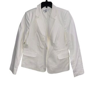 NWT Liz Claiborne Classic White Blazer Size Large